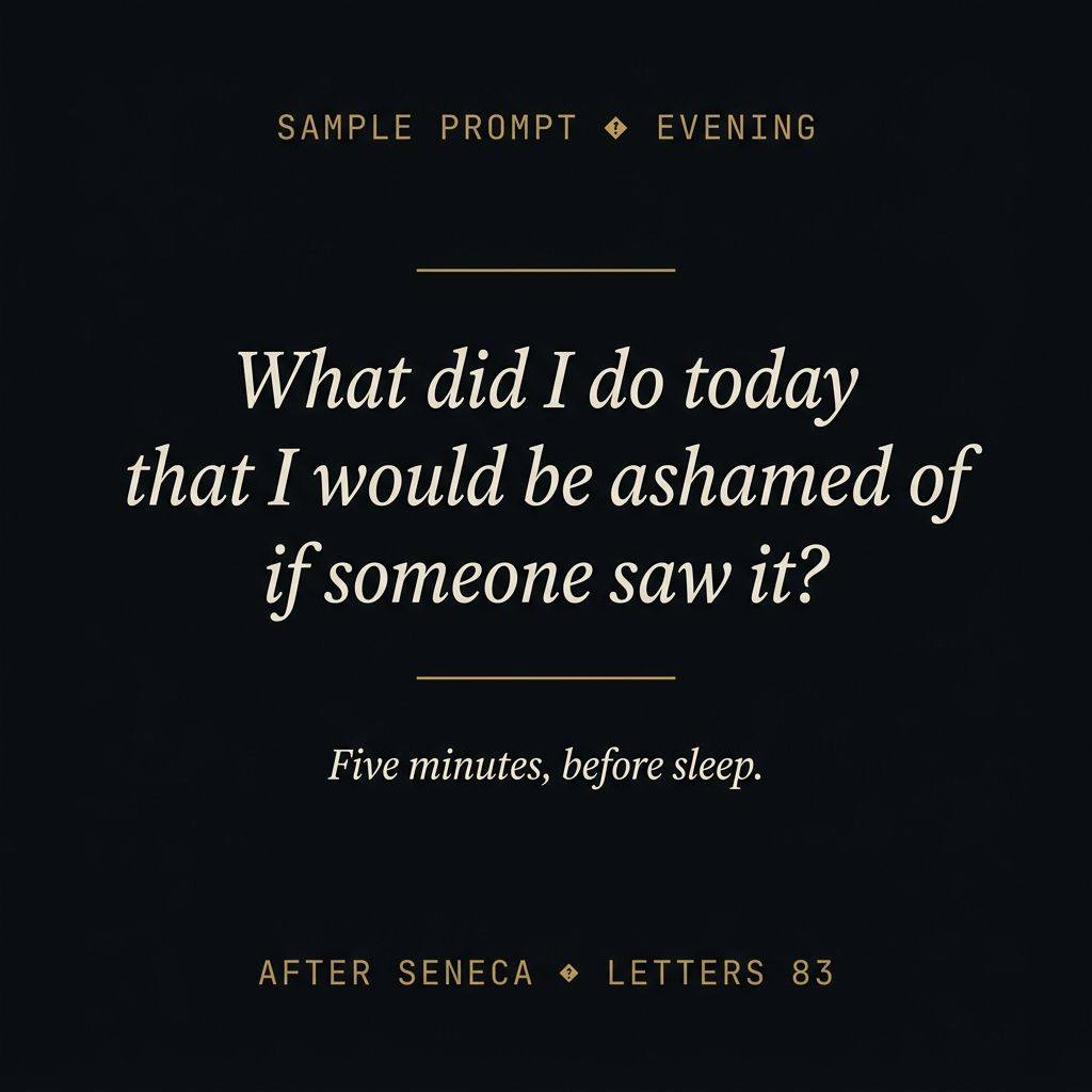 Sample evening prompt — what would I be ashamed of