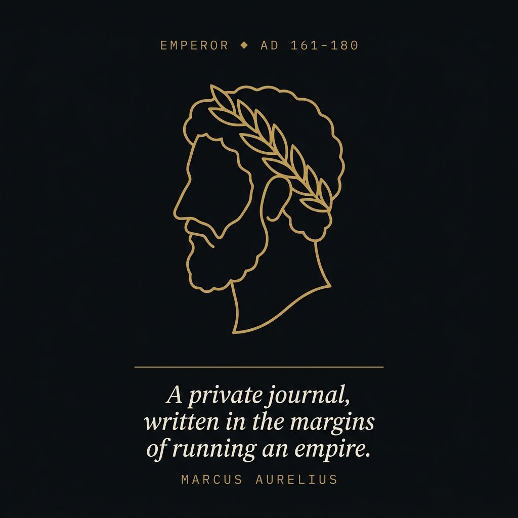 Marcus Aurelius profile silhouette — AD 161–180
