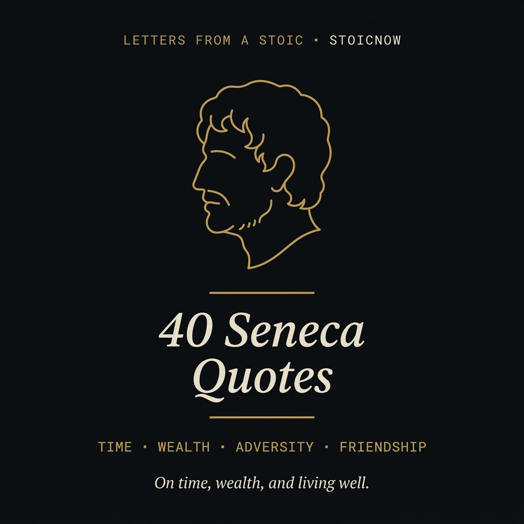 40 Seneca quotes — editorial poster