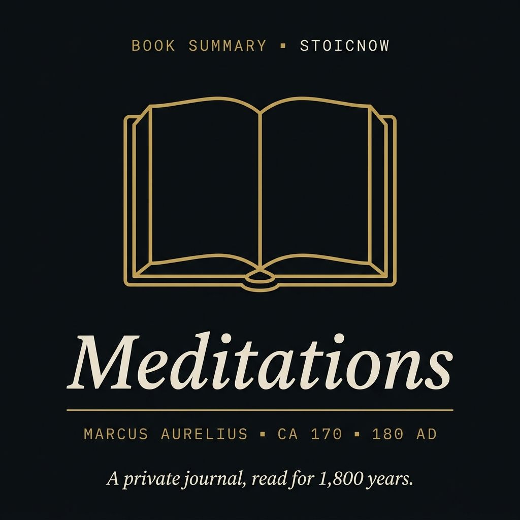 Meditations by Marcus Aurelius — book summary emblem