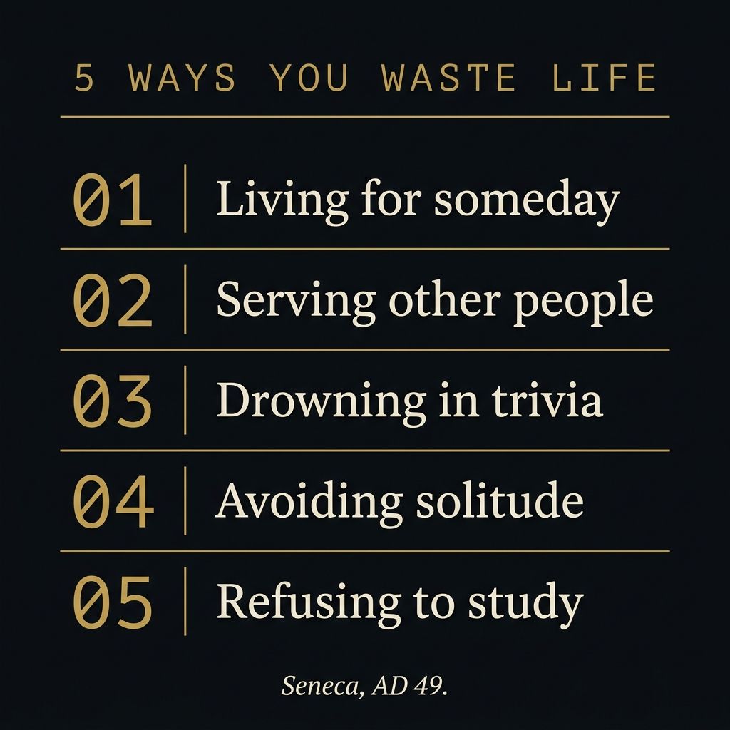 Five ways you waste your life — Seneca's list