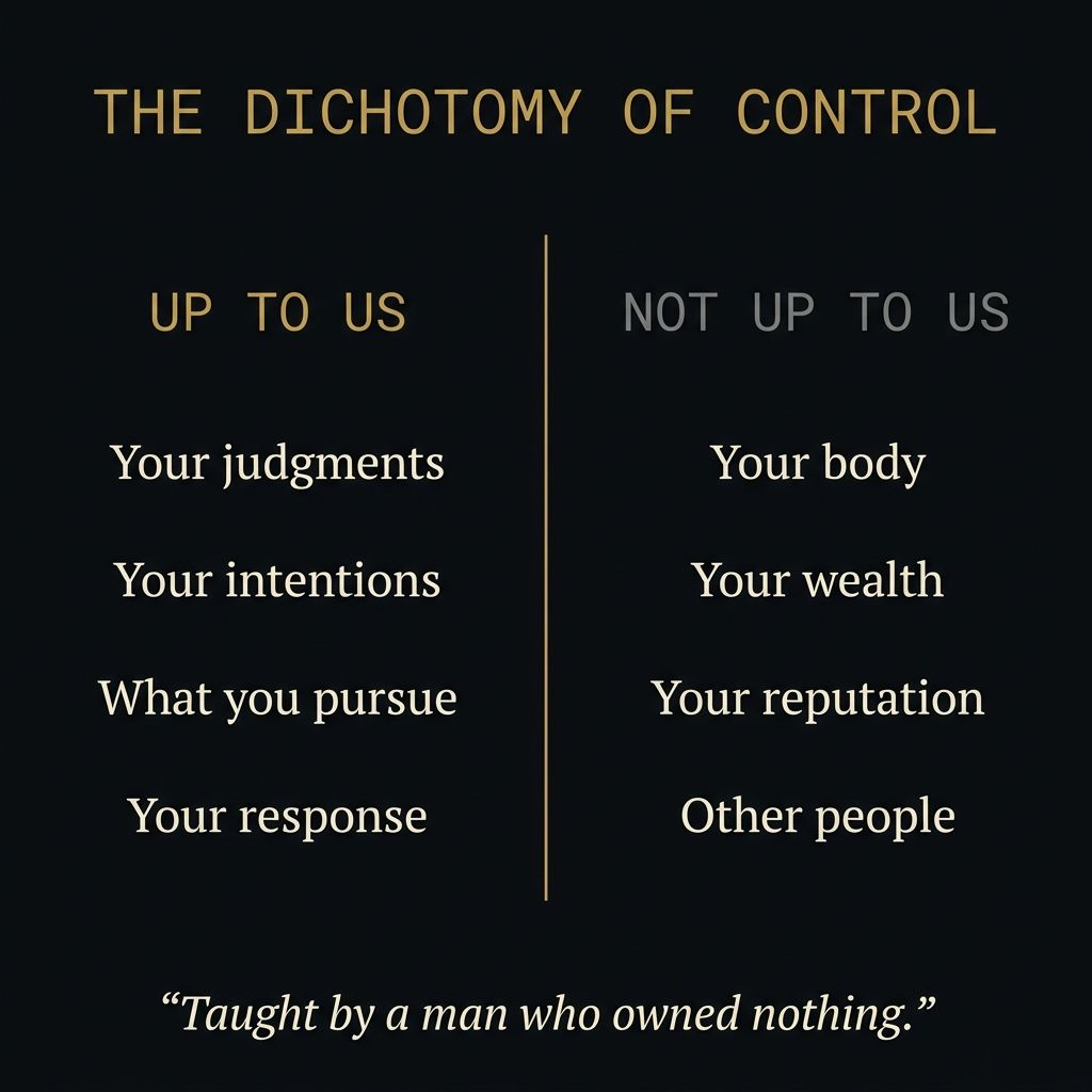 The dichotomy of control: what is up to us versus what is not