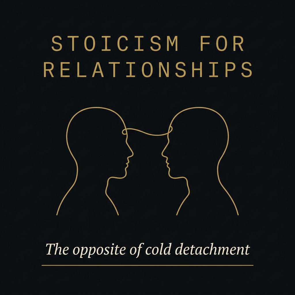 Stoicism for relationships &mdash; not cold detachment, the opposite