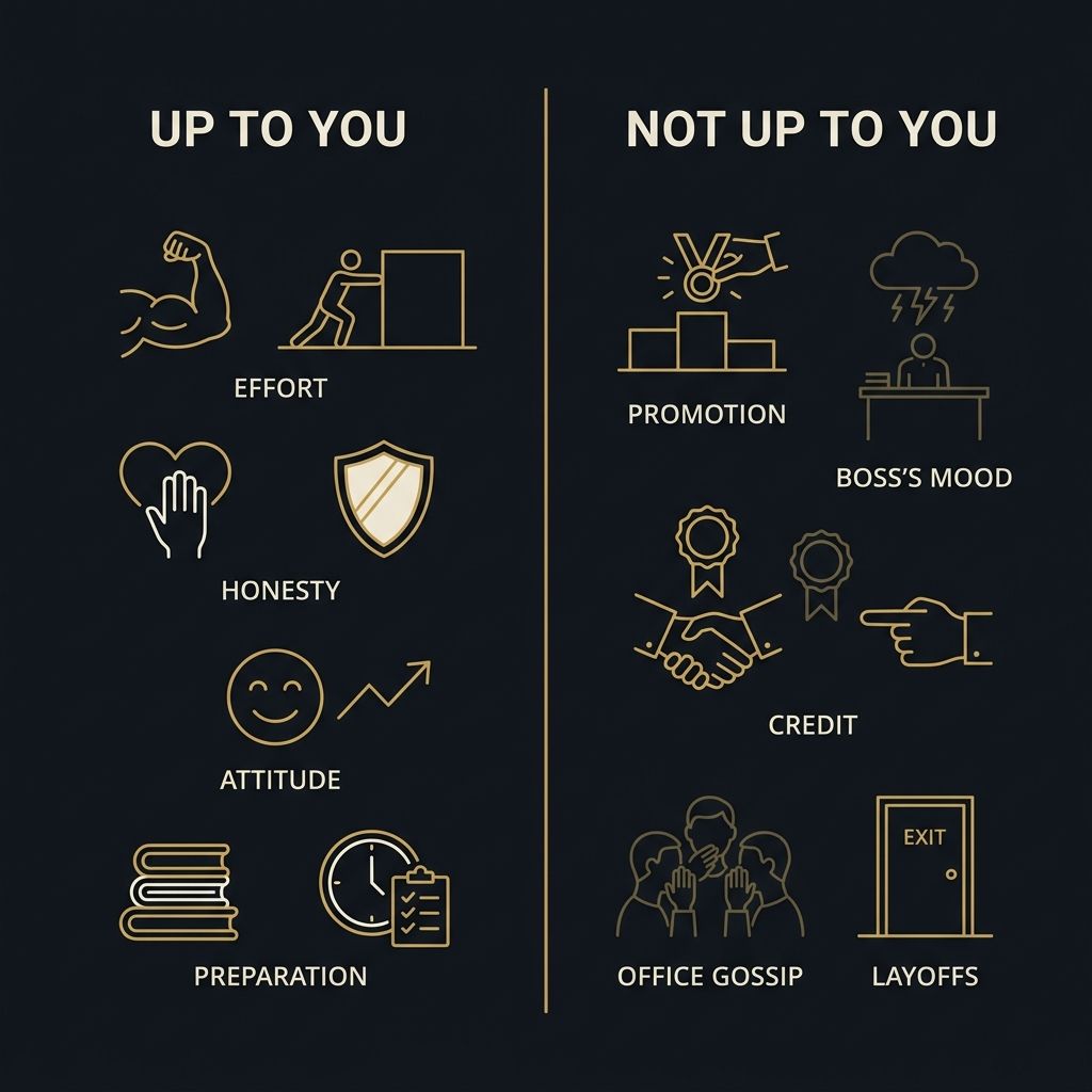 The dichotomy of control applied to a career: what's up to you vs. what isn't