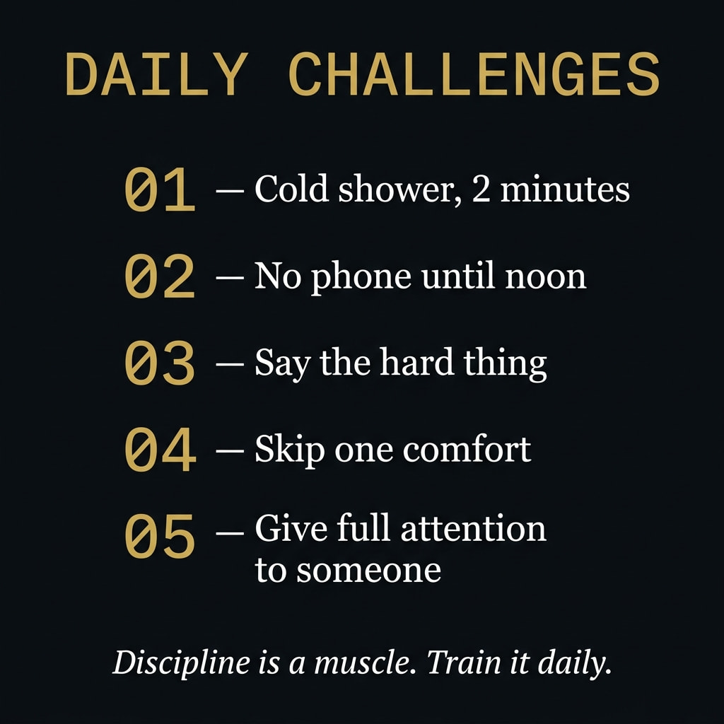Daily Stoic challenges — 5 examples of voluntary discomfort
