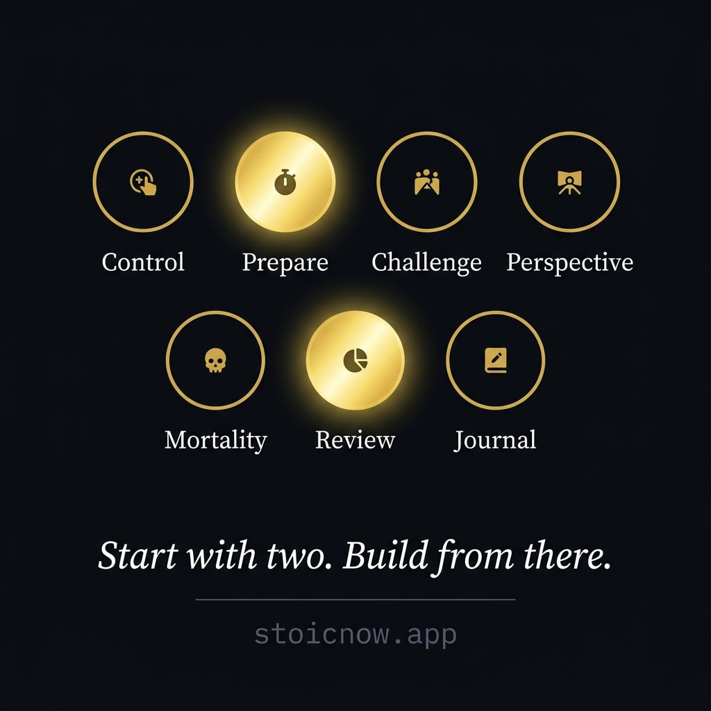 7 Stoic exercises — start with two, build from there