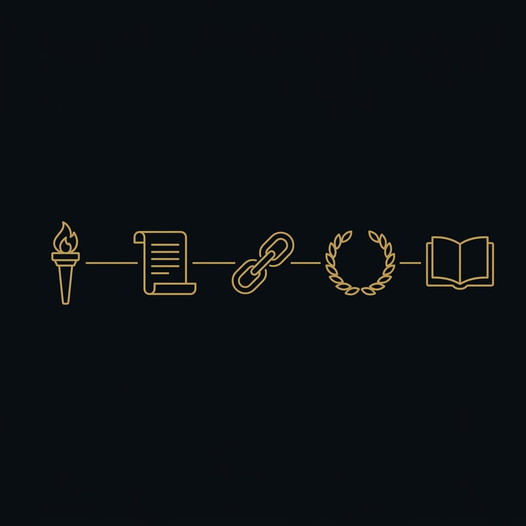 Infographic of four daily Stoic practices: morning intention, evening review, negative visualization, journaling