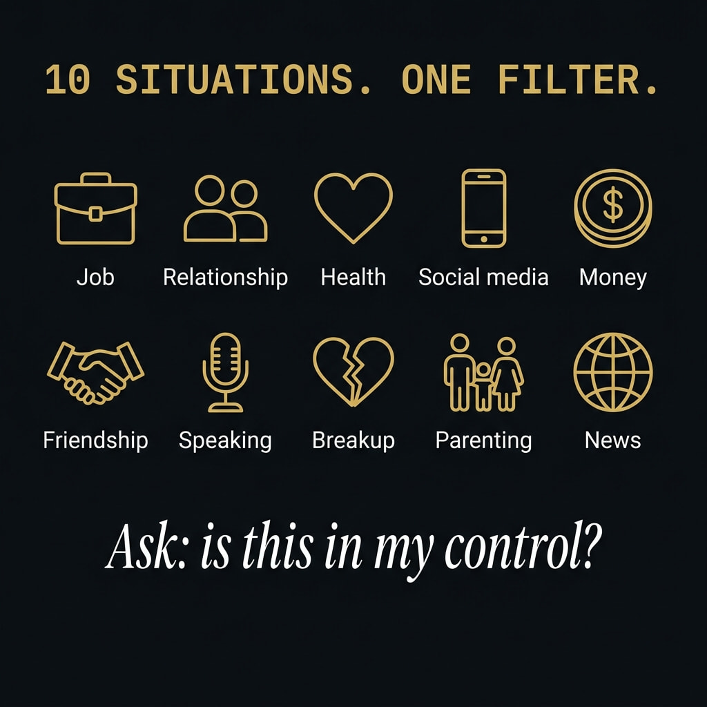 10 situations, one filter — ask: is this in my control?